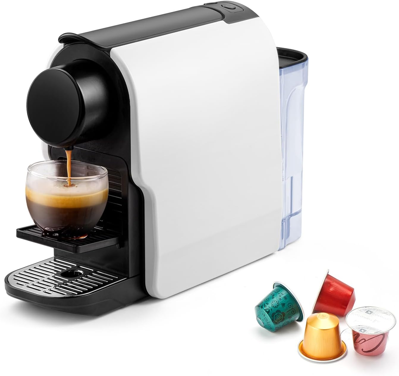 Mini Espresso Machine Compatible for , Compact Capsule Coffee Maker with 20 Bar High Pressure Pump, 22 oz Removable Water Tank